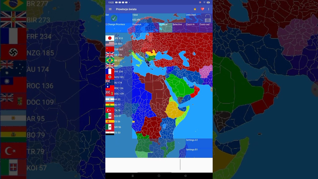 World Provinces 2023, 2008, 1992, 1971, 1947, 1944, 1942, 1922, 1914, 1910