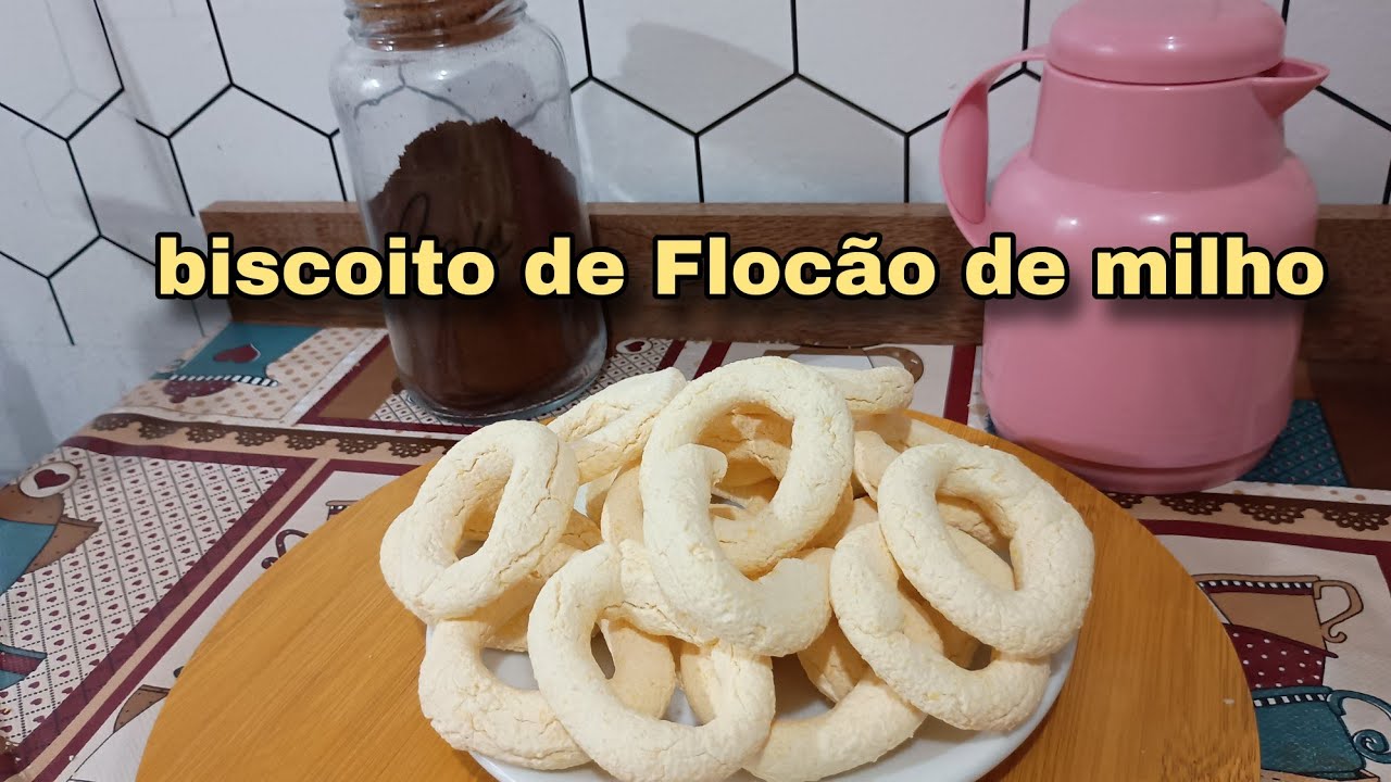 Biscoito Flocão de milho /apenas 1 ovo rápido e fácil 
