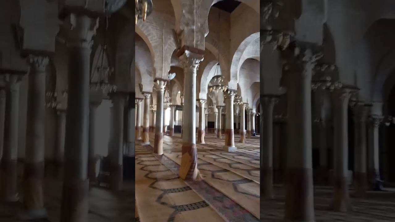تونس من جامع القيروان رابع جامع بالعالم الإسلامي  2022 جامع عقبة بن نافع Kairouan, Tunisia