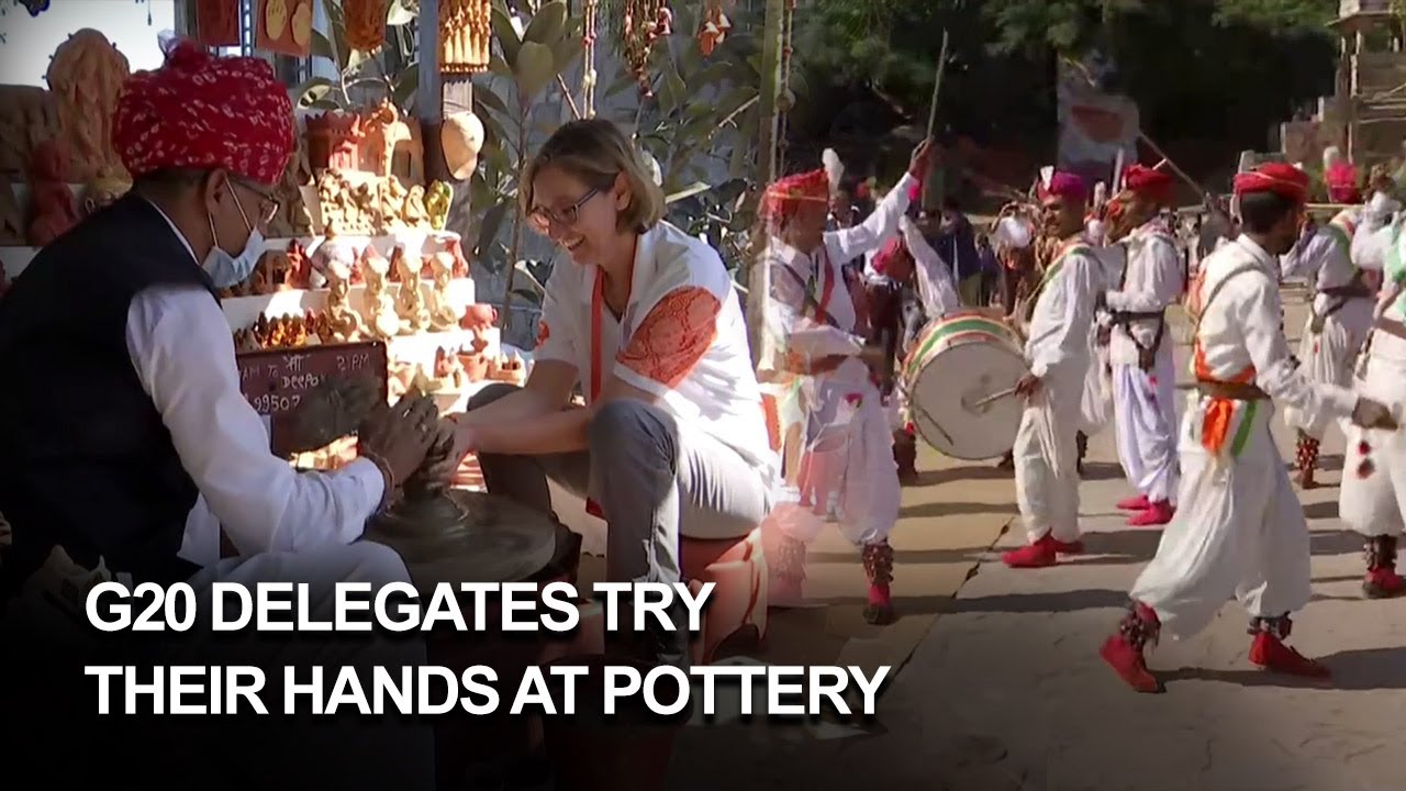 G20 delegates, Sherpas try their hands on pottery, dance to folk Rajasthani beats