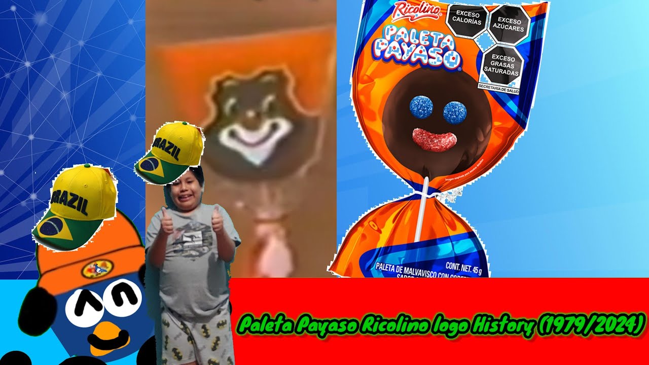 Paleta Payaso Ricolino logo history (1979/2024)