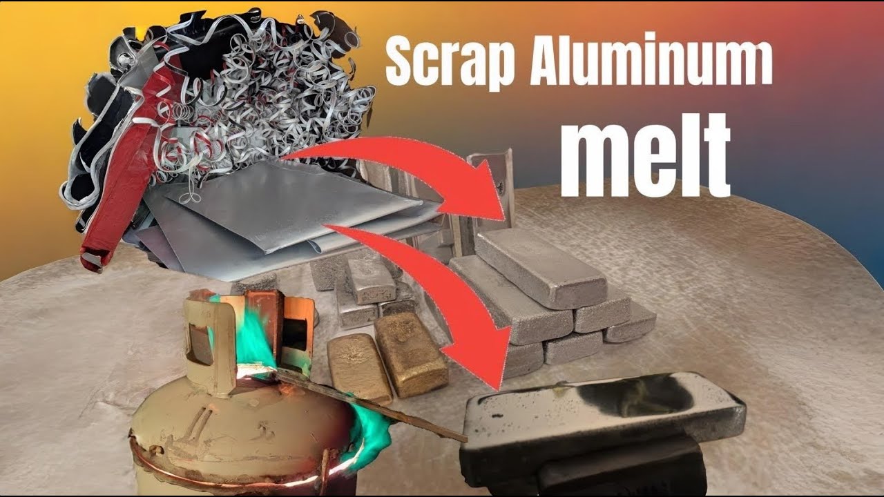 Metal Melt | Aluminum and Zinc Ingot Casting | Trash to Treasure | Mirrored Bar | ASMR Melting