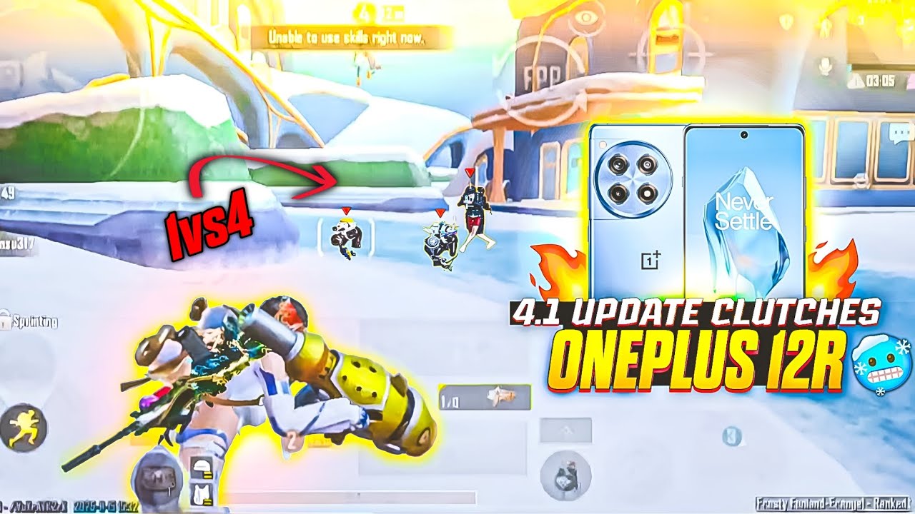4.1 UPDATE CLUTCHES ⚡ONEPLUS 12R SMOOTH + 120FPS PUBG / BGMI TEST 2025 ⚡5 FINGER