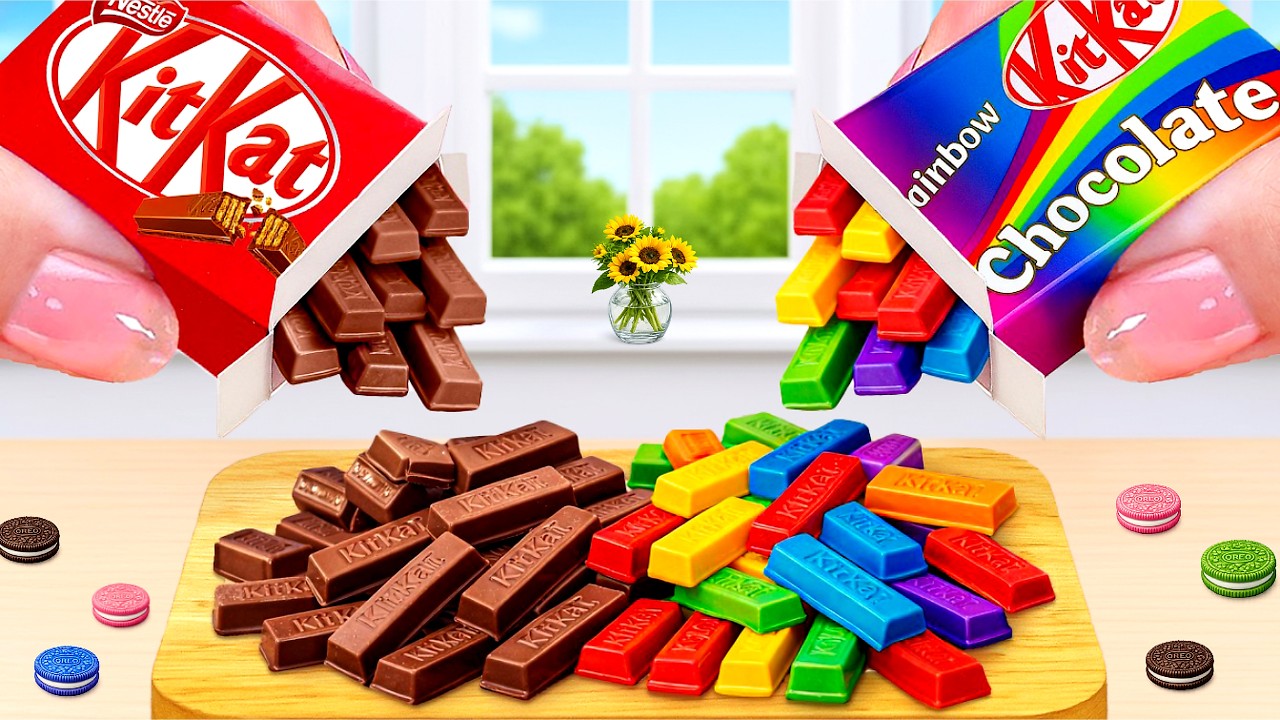 Mini Rainbow Cake Decorating 🌈 Chocolate Drip Kitkat Cake Ideas – Tiny Dessert | Tiny Cakes World