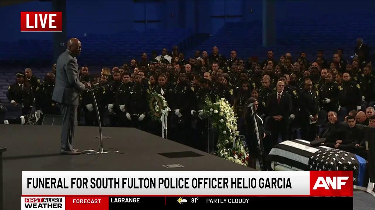 WATCH LIVE: Family, friends say goodbye at funeral for South Fulton officer killed in line of duty
