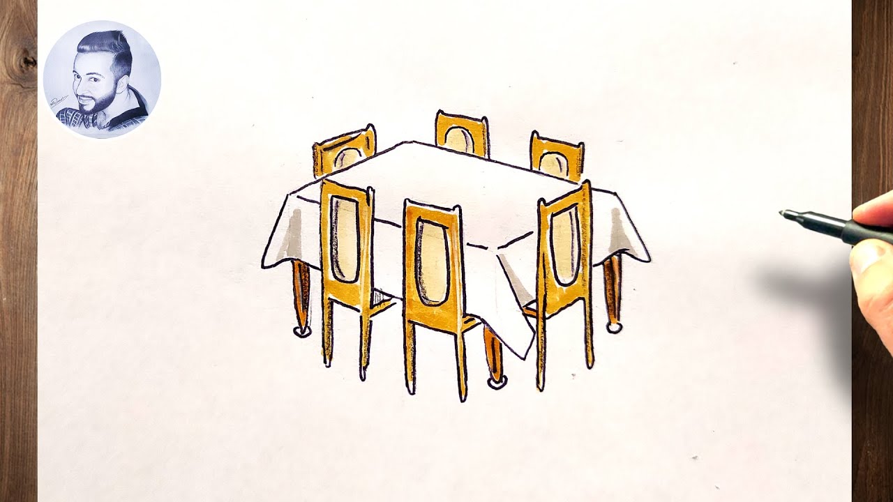 Comment dessiner une table &agrave; manger