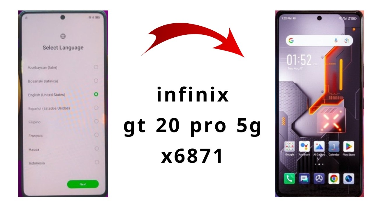 infinix gt 20 pro 5g x6871 frp bypass google account remove