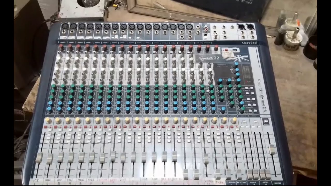 mantenimiento  fader o volúmenes  mixer signature 22 soundcraft