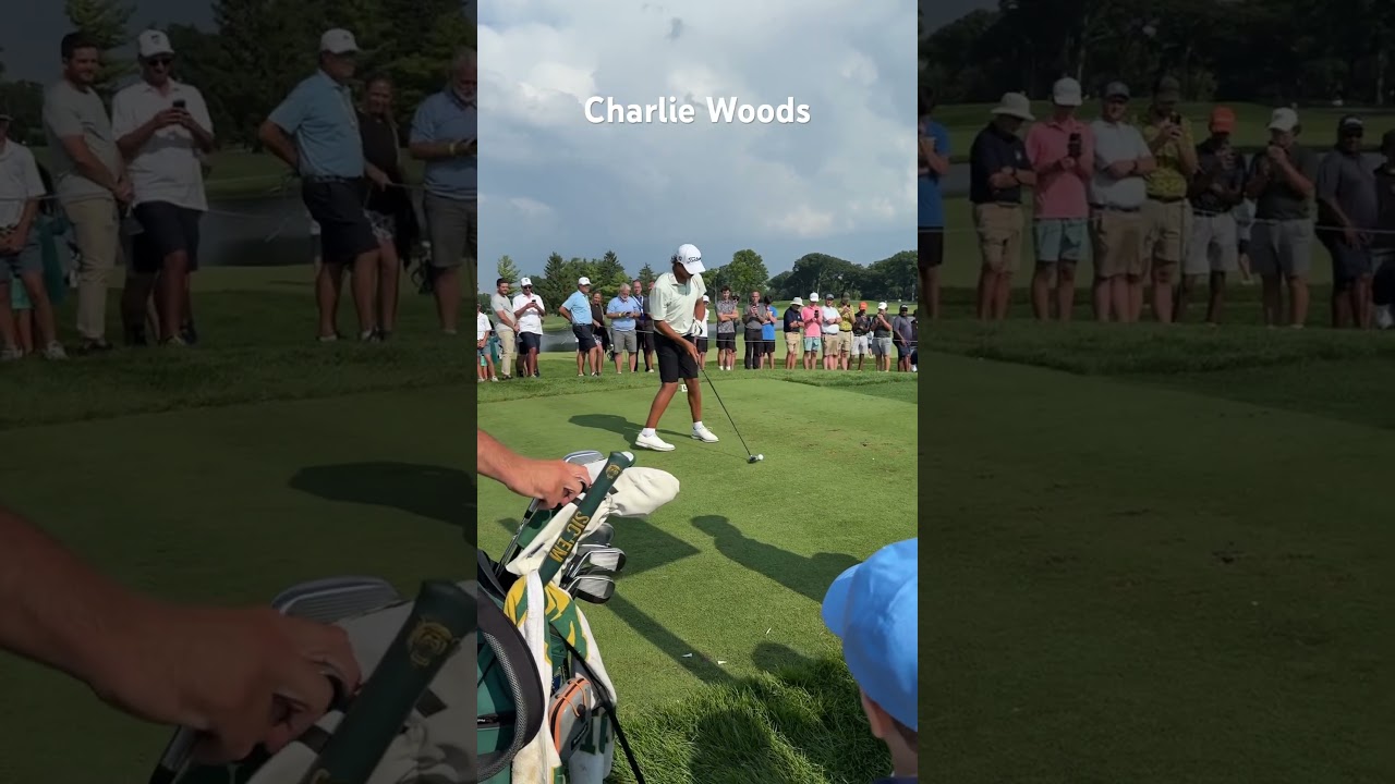Charlie Woods tea shot #finn #golf #tigerwoods #garretclark #charliewoods #golfislife