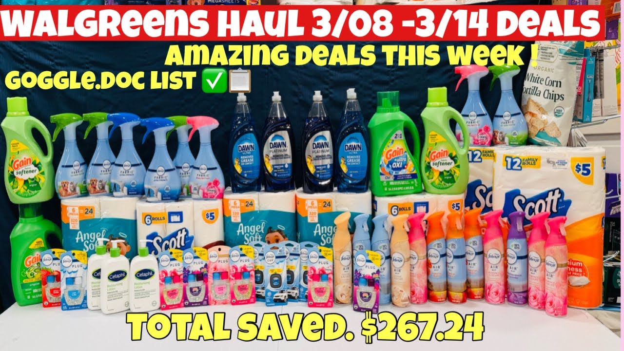 WALGREENS COUPONING HAUL 3/08 -3/14 DEALS * HOUSEHOLD PRODUCTS STOCK UP ! #extremecouponing