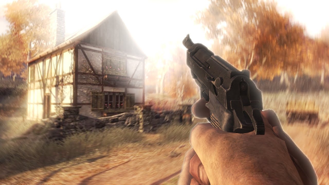 escaping a Nazi farm house.. (COD: WORLD AT WAR)