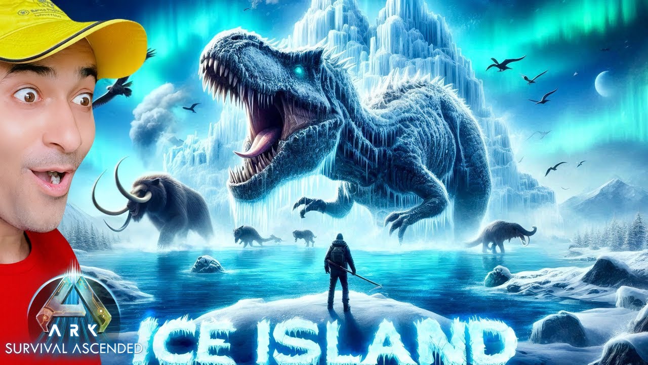 EXPLORING THE ICE ISLAND❄️FOUND NEW CREATURES & DINOS IN ARK SURVIVAL ASCENDED