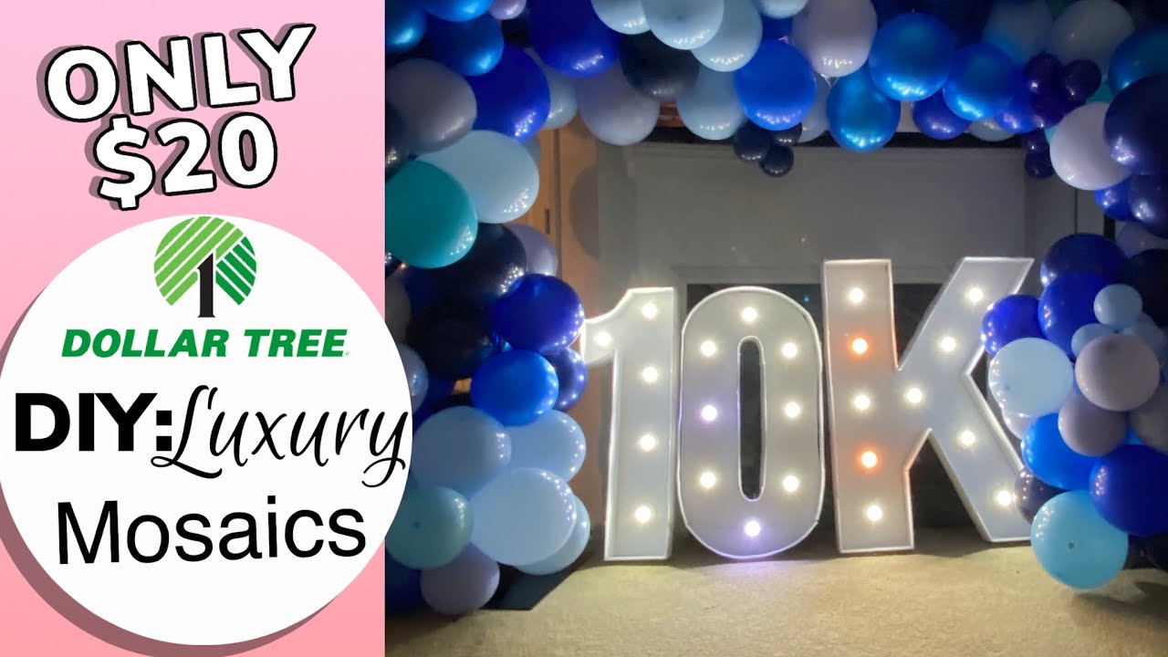 DIY: Dollar Tree Foam Board Marquee Sign With Lights | Mosaic Light Up