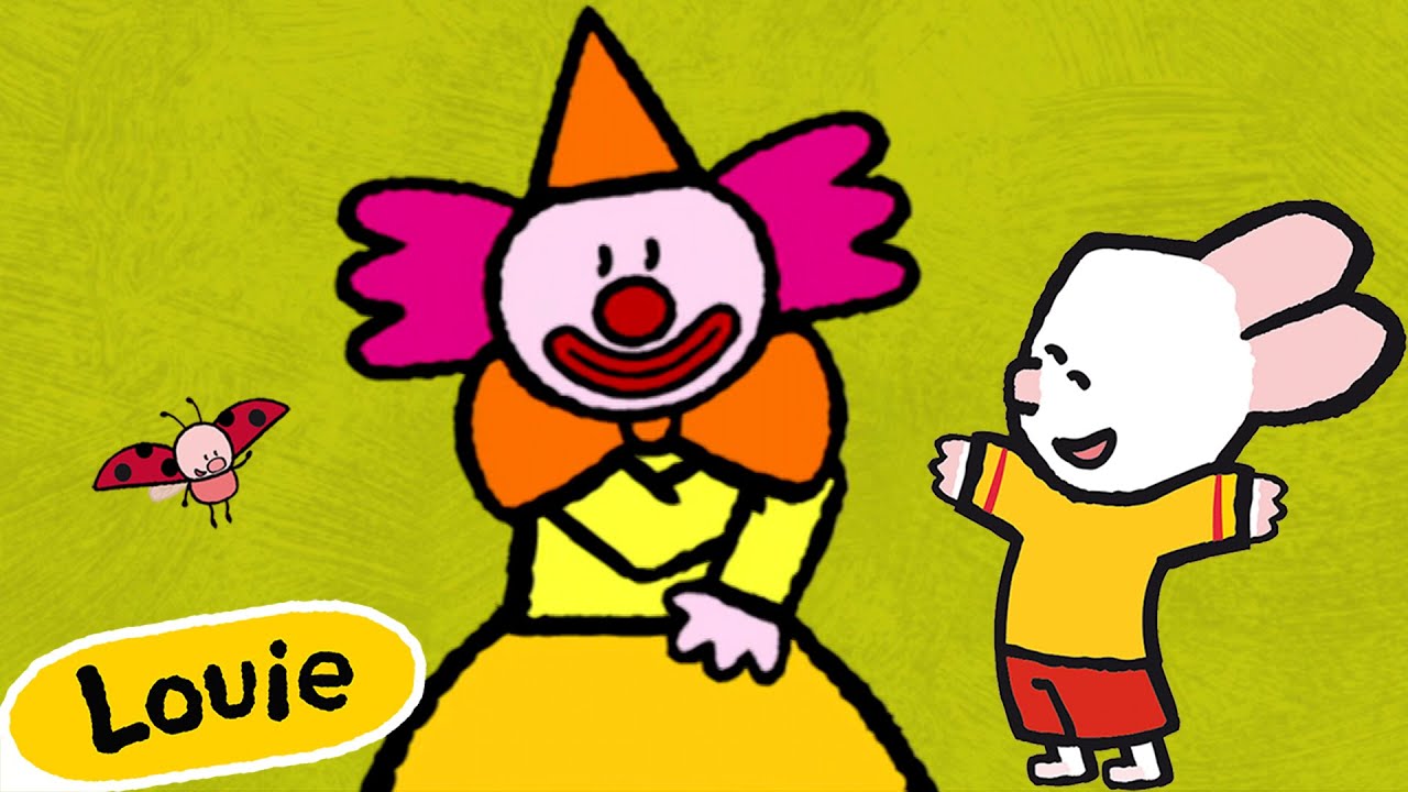 Louie, Draw Me A Clown 🎨 ✐ Drawing Videos For Kids ✐ | Cartoons for Kids