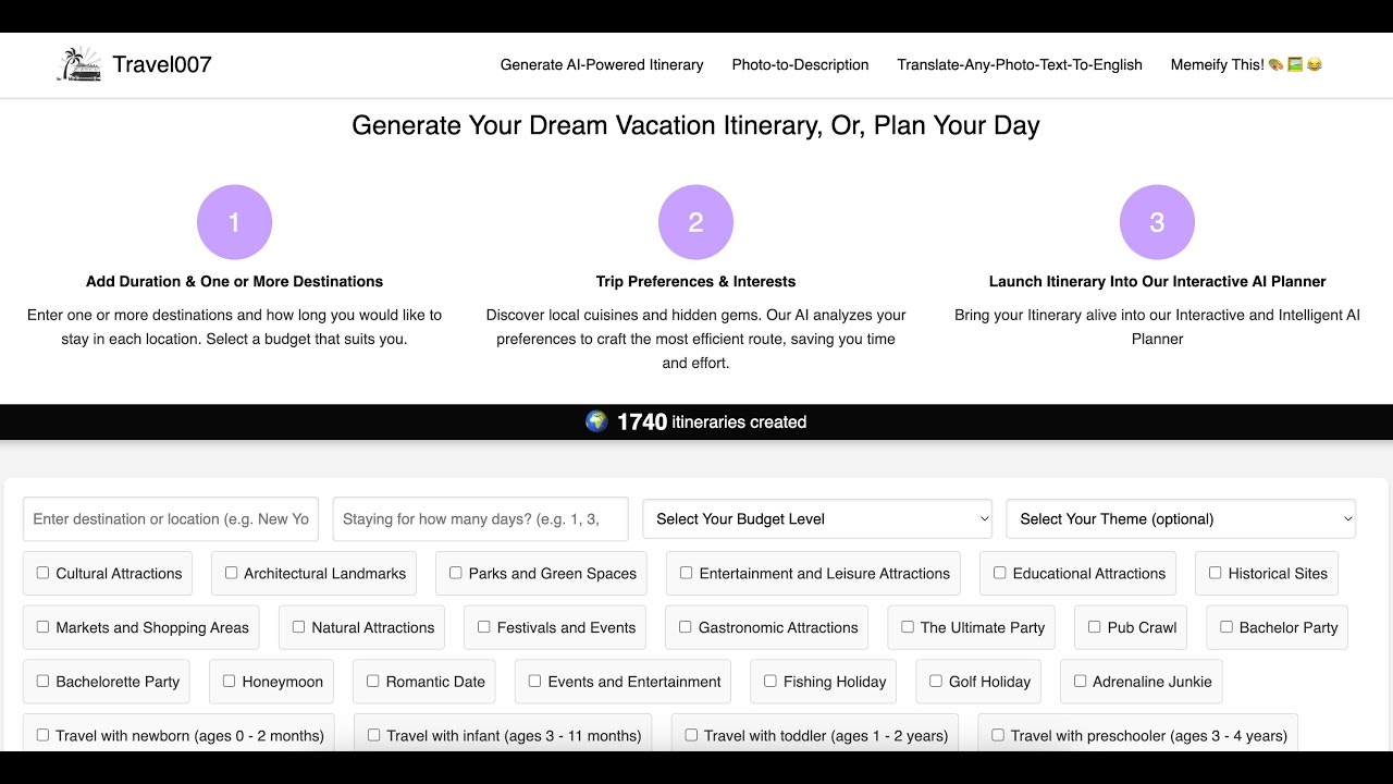 AI Itinerary Generator