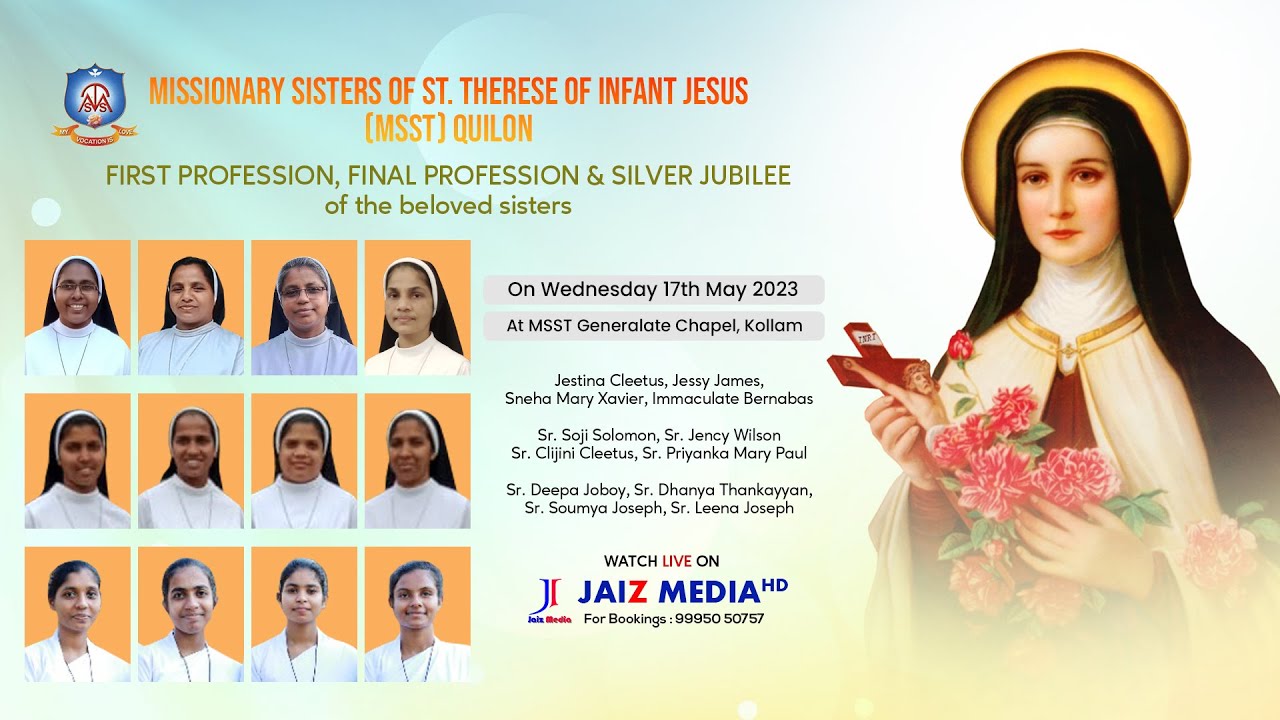 First Profession,Final Profession&Silver Jubilee of the beloved Sisters|MSST Chapel,Kollam|Live