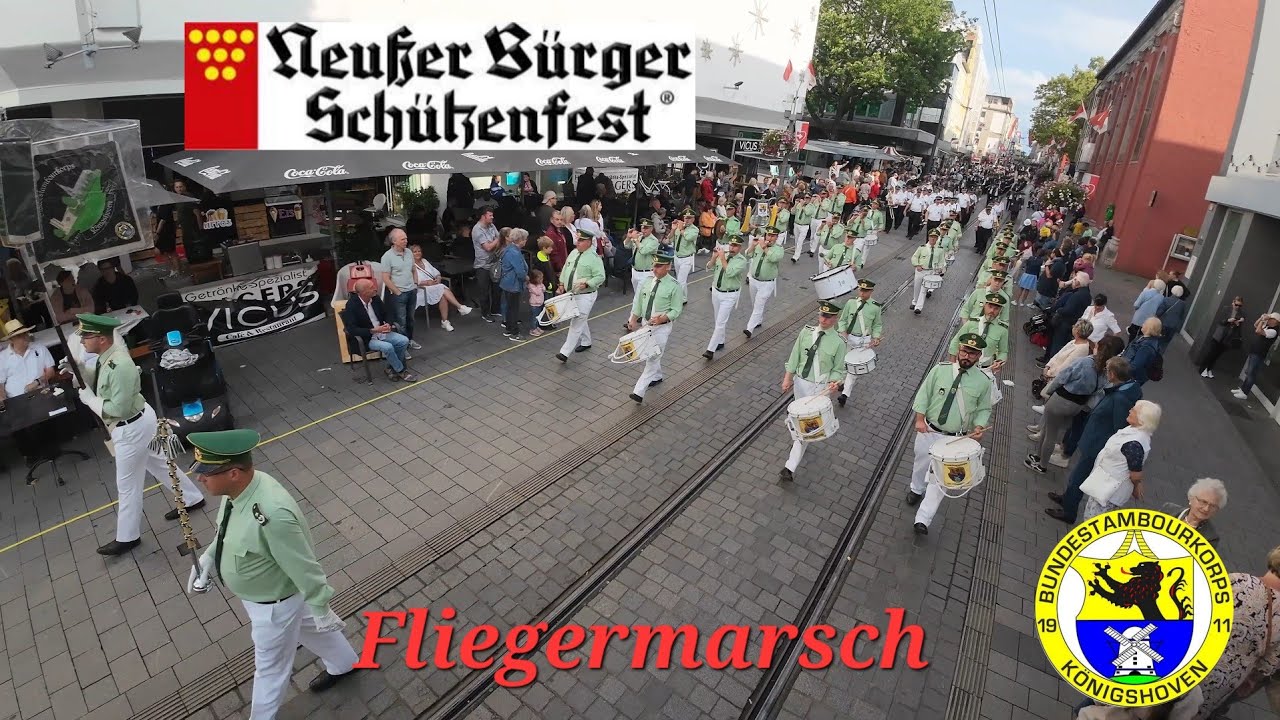 Bundestambourkorps Königshoven Fliegermarsch Schützenfest Neuss 2023