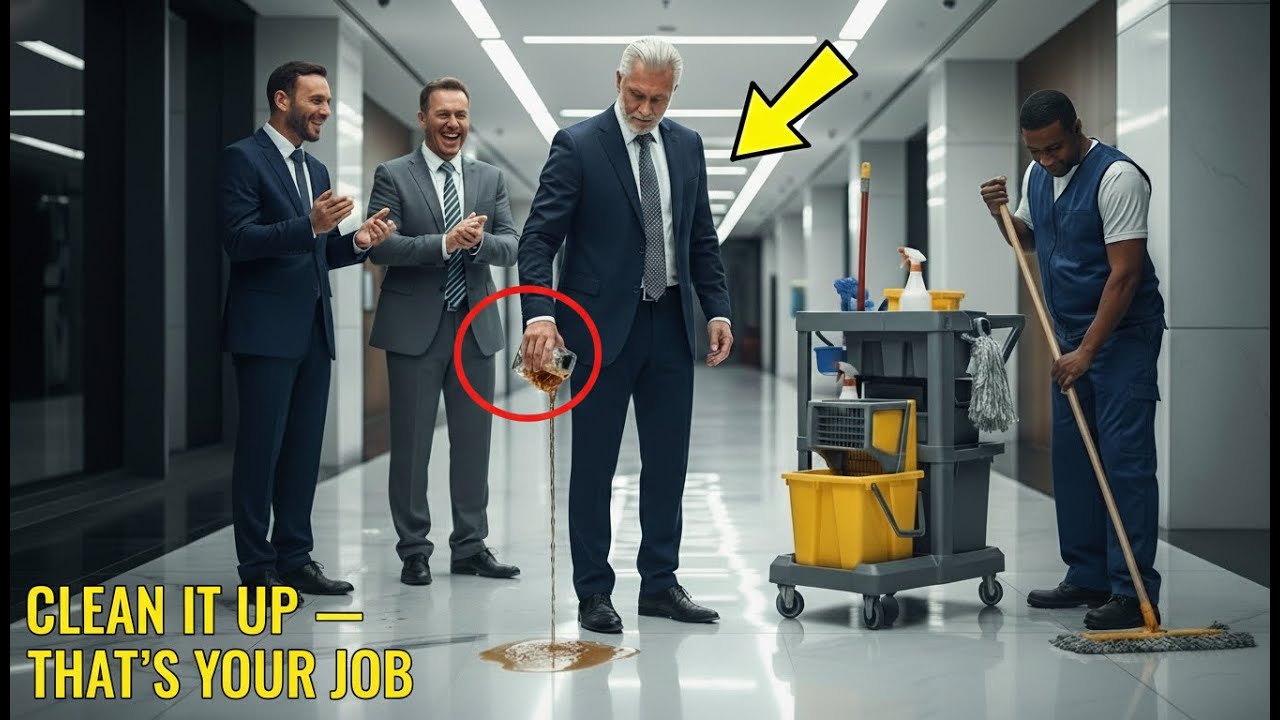 Billionaire Humiliated a Janitor in Front of His Son… 25 Years Later, The Son Bought His Company for