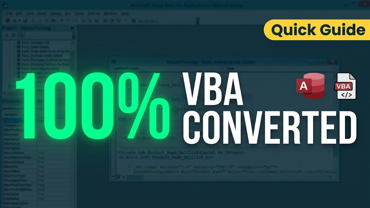 Access Tutorial: How to Convert Macros to VBA in Microsoft Access