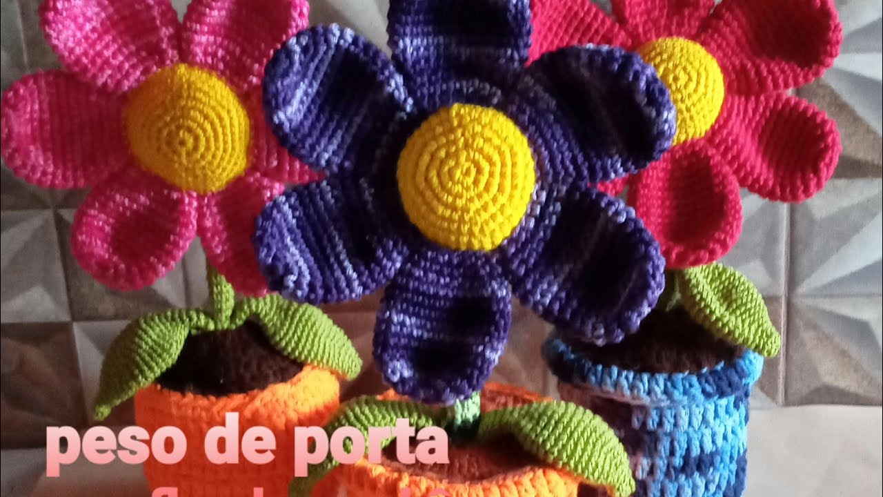 ❤PESO DE PORTA COM FLOR DE CROCHÊ ❤dias das mães ❤p: 1/1