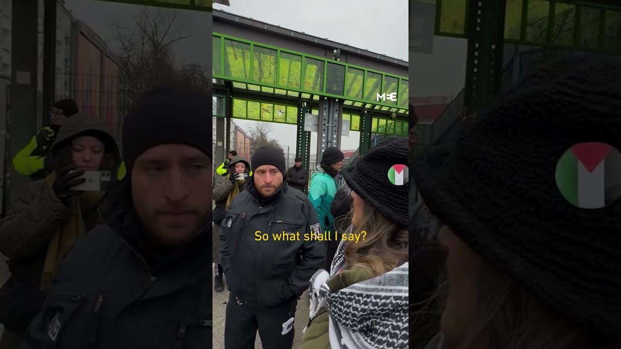 German police officer tells protester it’s forbidden to say ‘from the river to the sea’