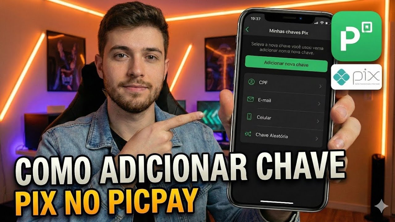 Como ADICIONAR CHAVE PIX no PICPAY (2026)
