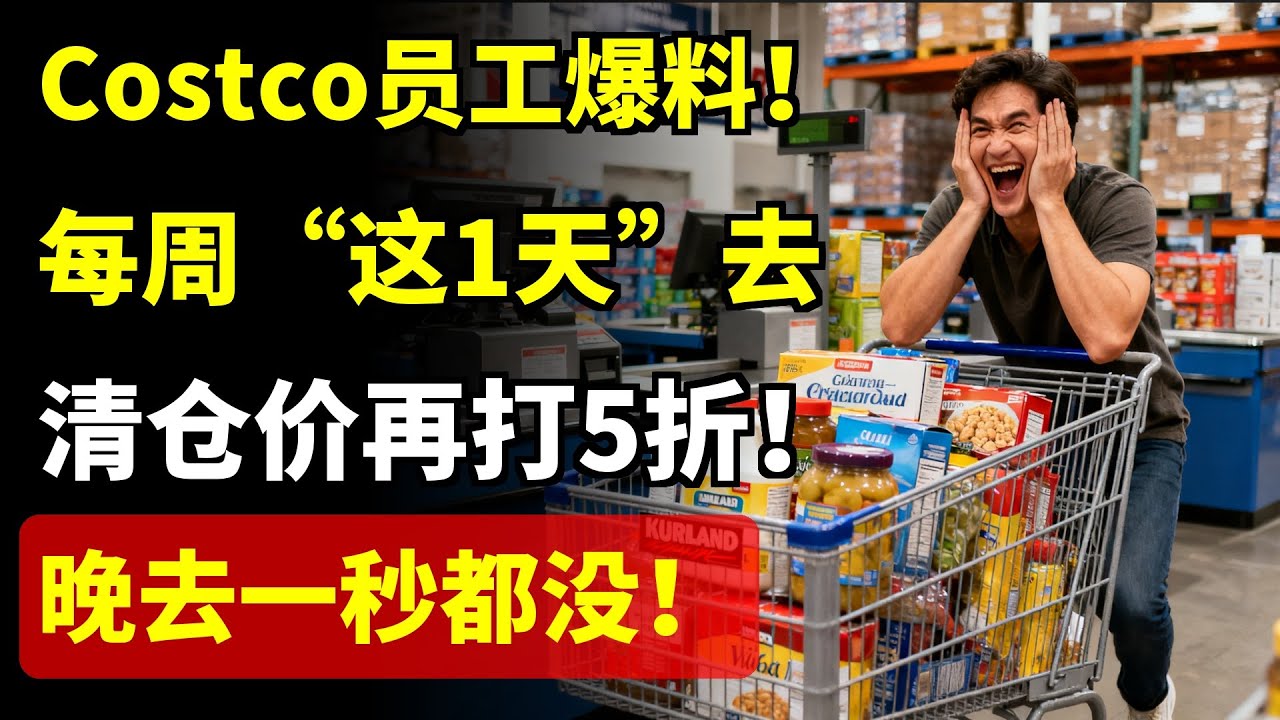 Costco员工爆料！每周“这1天”去，清仓价再打5折！晚去一秒都没！