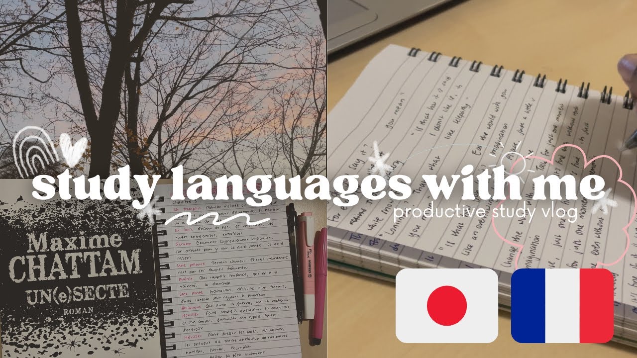 study 2 languages with me | french and japanese