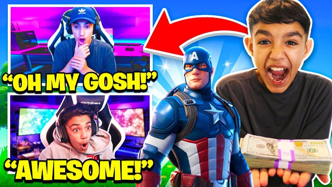 I Surprised My Brothers With The *NEW* Captain America Skin In Fortnite!