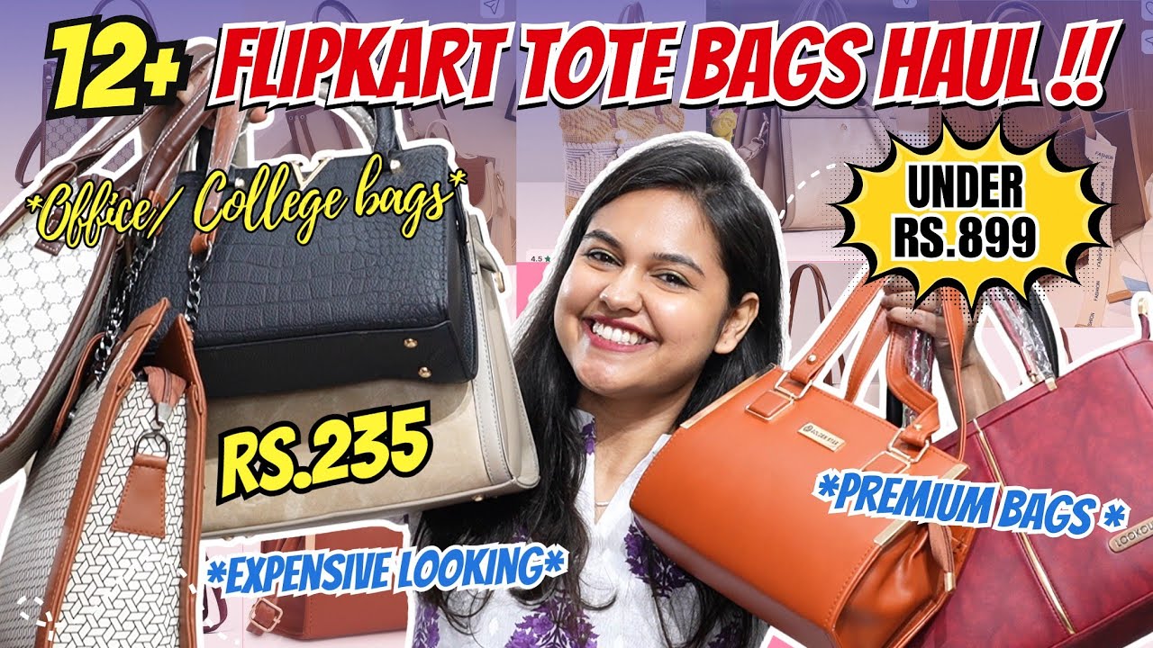 College & Office Girls, Upgrade Your Tote Bags At Just Rs.299😱 Try-On Haul| Flipkart Tote Bags Haul✨