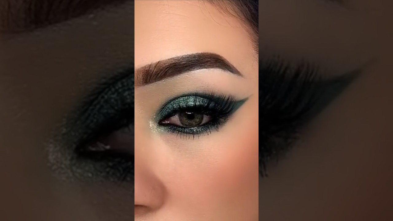 maquillaje verde 🟢 #maquillajedeojos