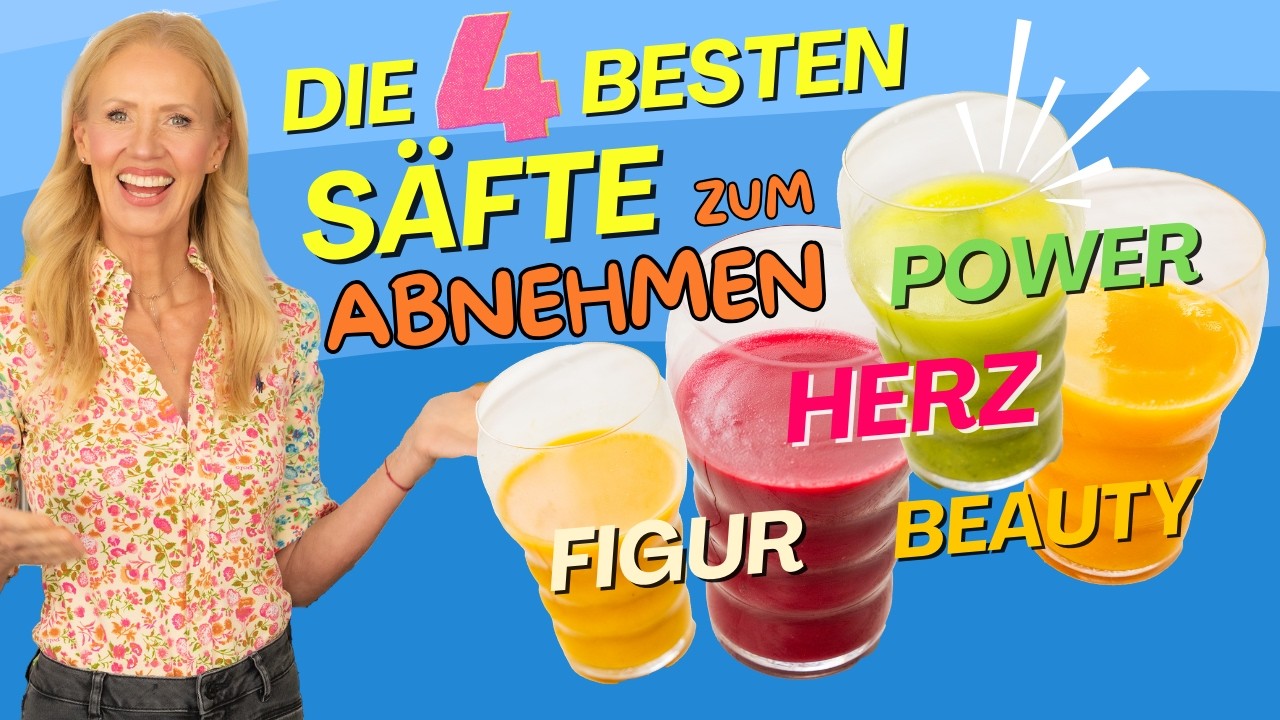 4 Mega-Säfte zum Gutfühlen: Figur, Leber, Herz & Fettverbrennung lecker & gesund 💚 Top Rezepte ⭐️
