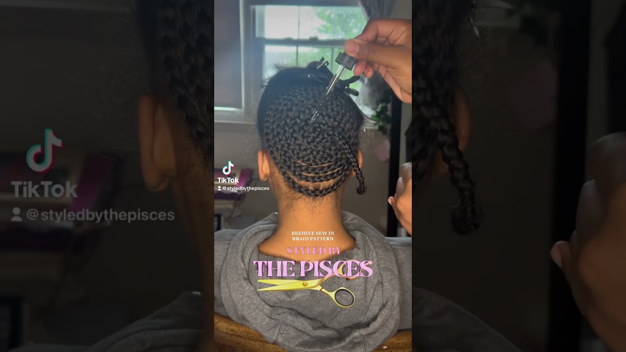 Beehive Braid Sew In Pattern