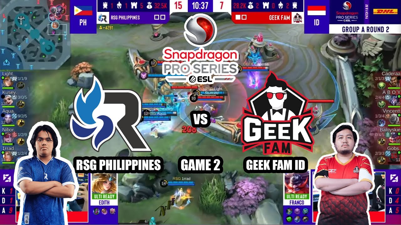 ESL SNAPDRAGON PRO SERIES CHALLENGE FINAL | RSG PH VS GEEK FAM ID | BO 3 GAME 2 | GROUP STAGE