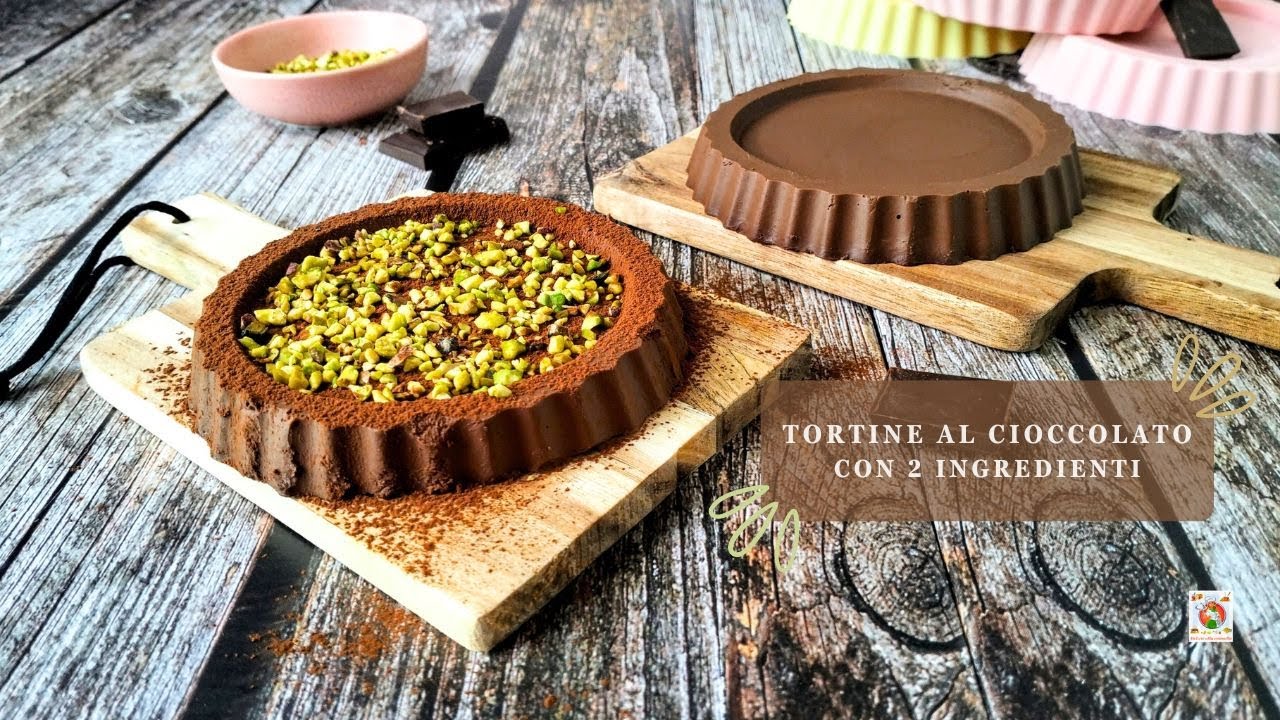 Tortine al cioccolato con due ingredienti: il dessert goloso senza cottura, super facile e veloce!