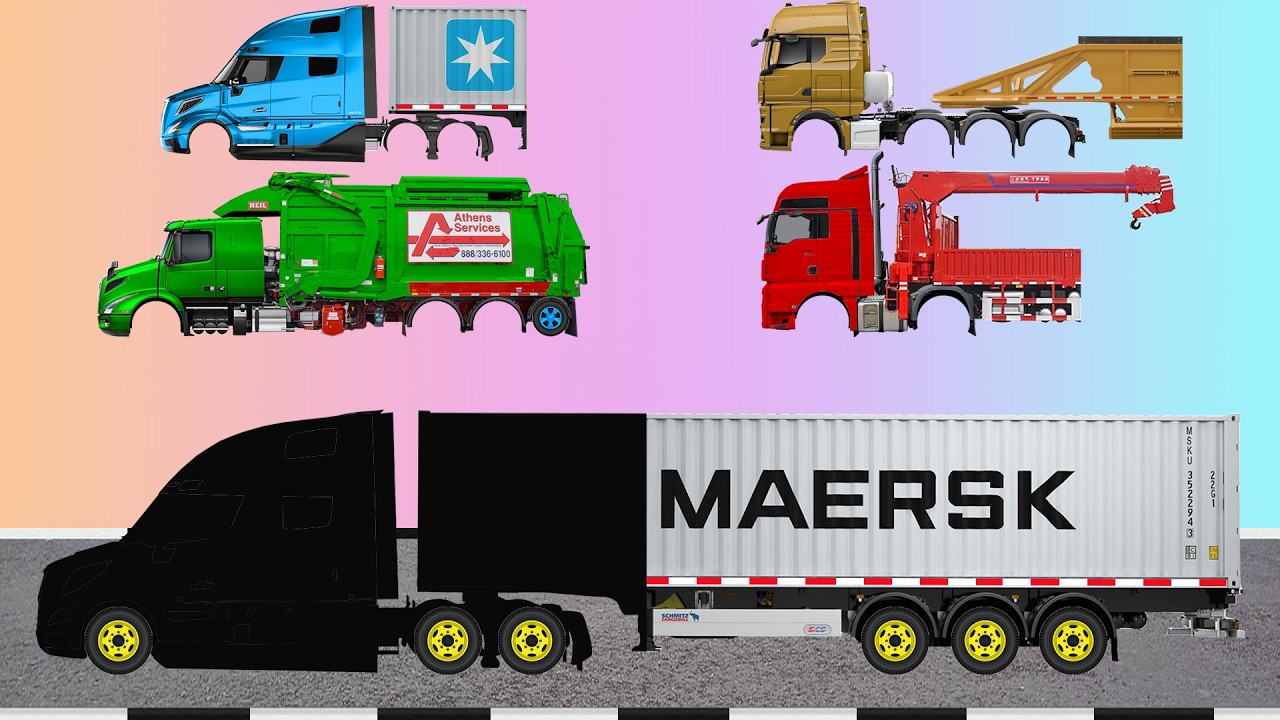 Menebak Gambar Karoseri Truk Panjang Dengan Benar, Carrier Car, Mobile Crane, Bottom Dump Truk