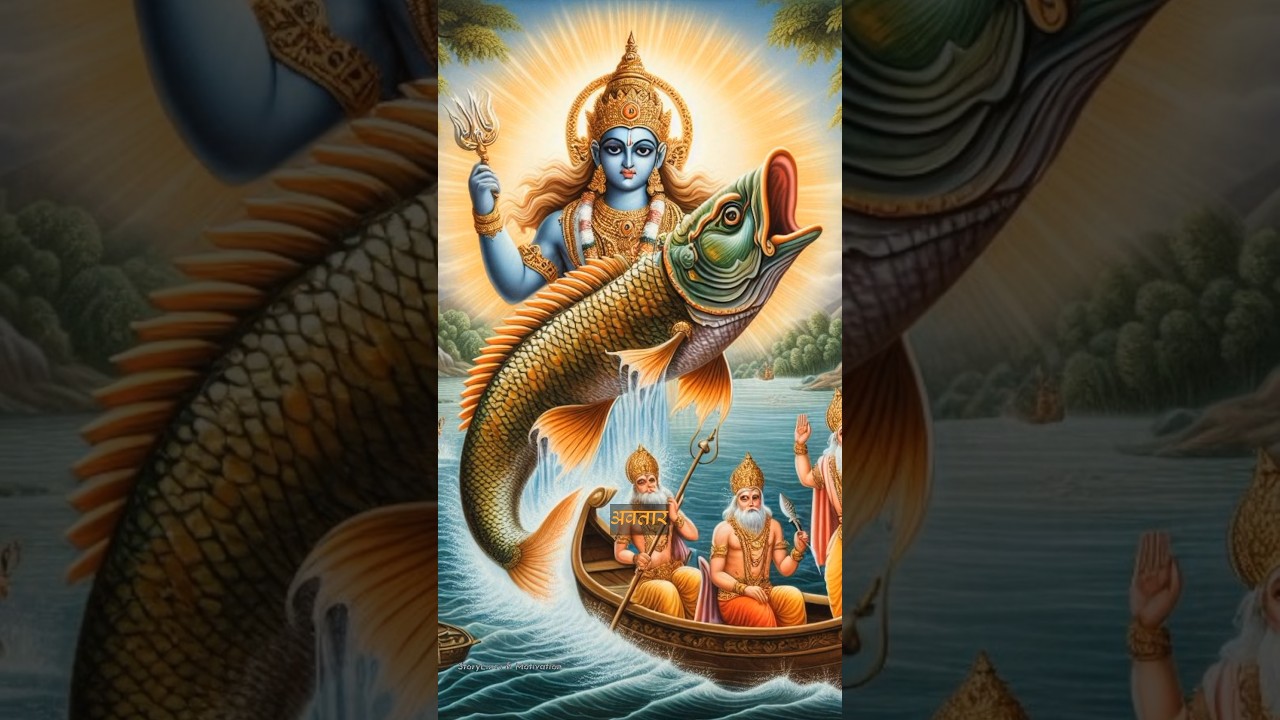 Matsya Avatar - First Avatar Of Vishnu #mythology #religion #Purana #spirituality #adv_baba