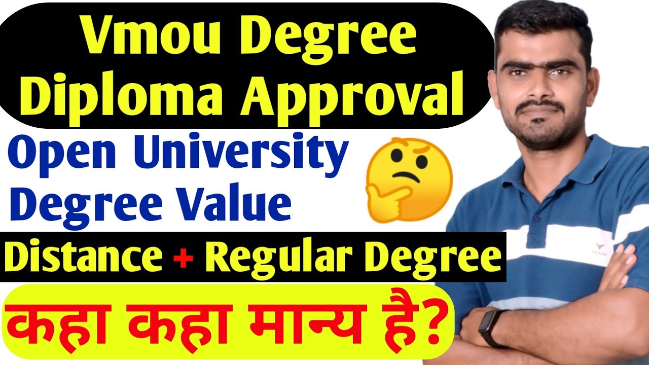 Vmou Degree Diploma Approval  | Open university Degree Value | Vmou Distance degree Diploma vailed