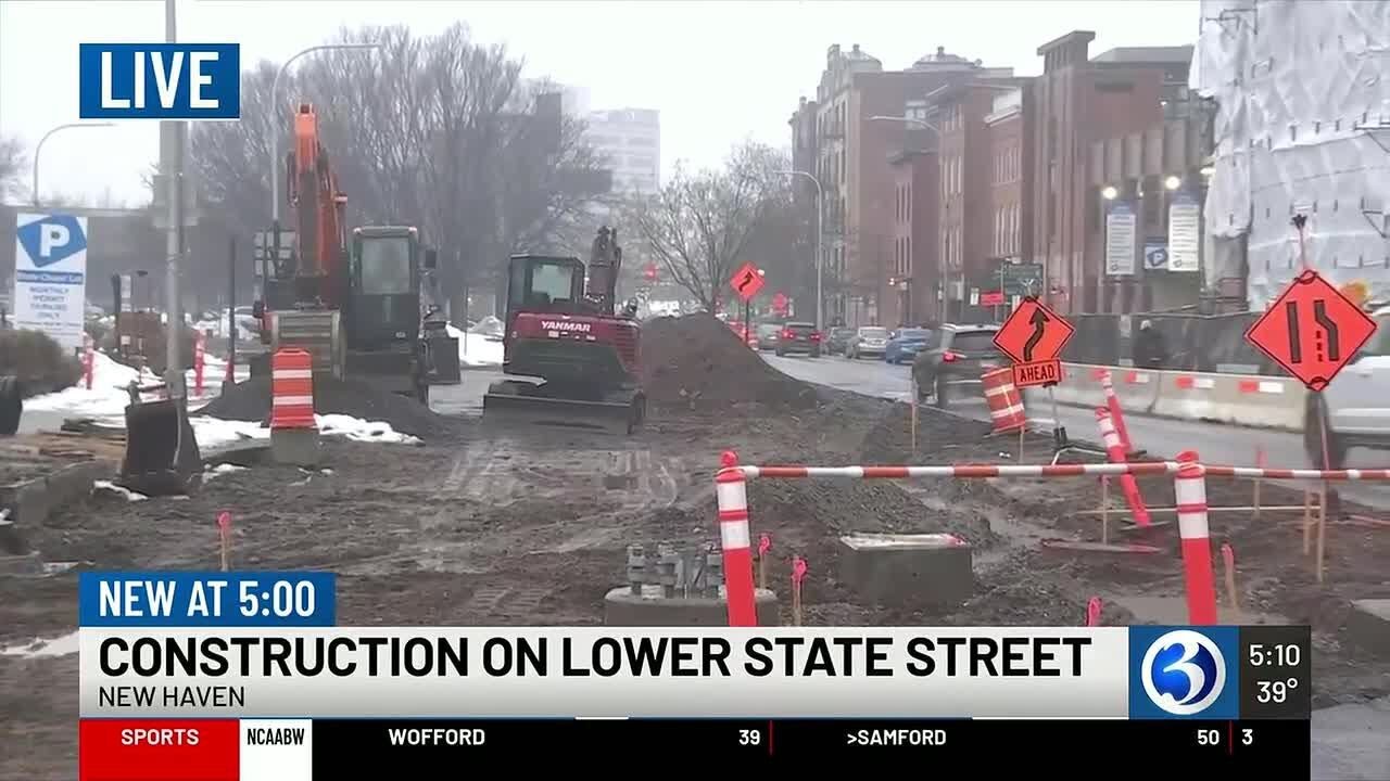 New Haven’s $7M State Street redesign causing detours, closures for drivers