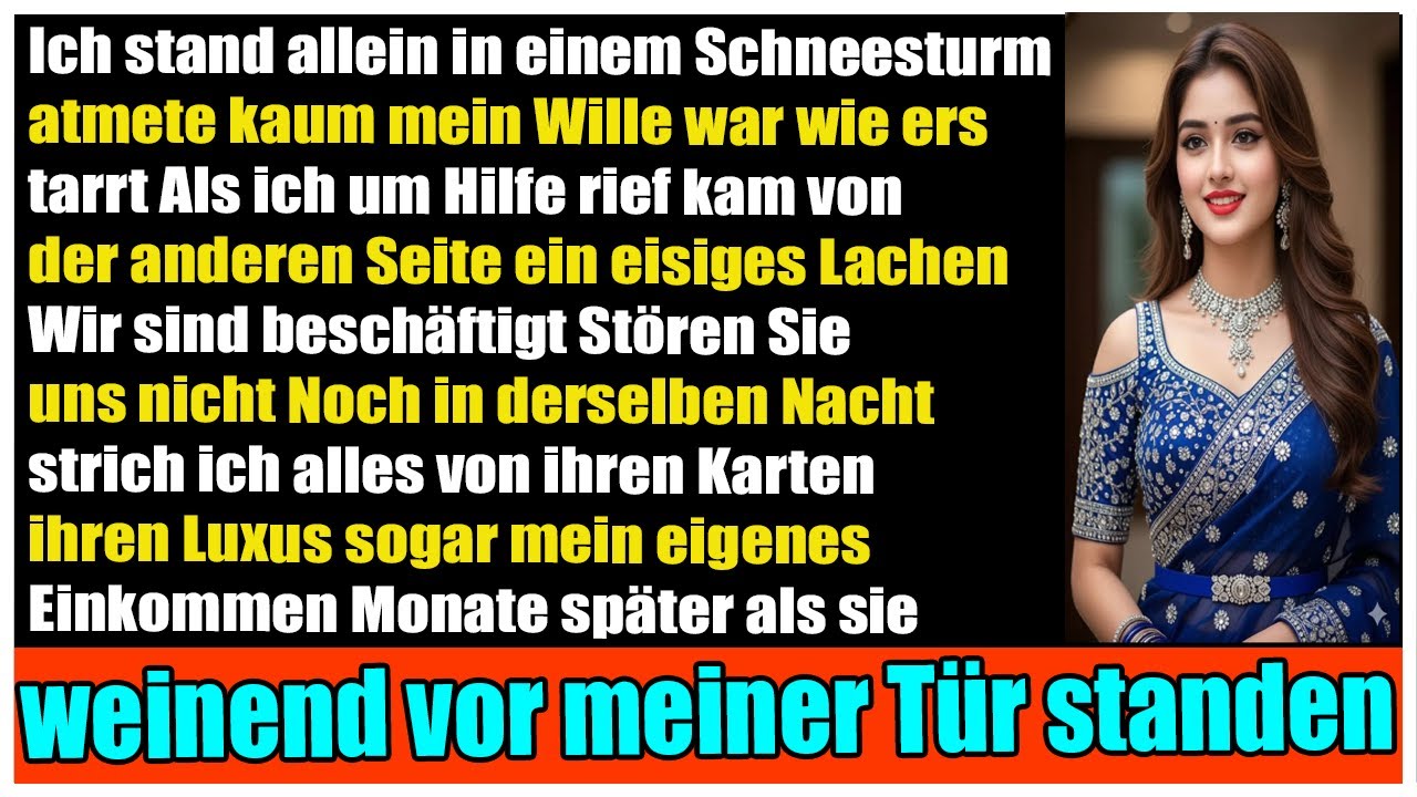 Im Schneesturm allein gelassen – als sie zurückkamen und bettelten, sagte ich nur einen Satz