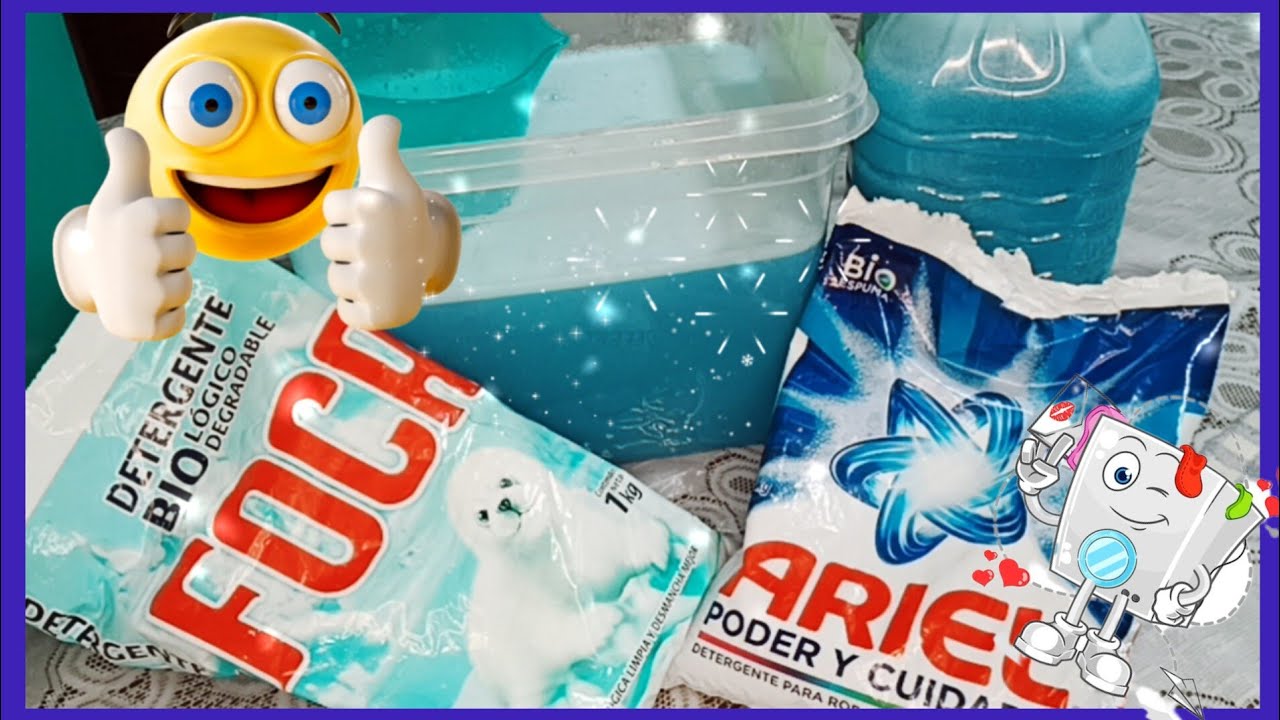 Cómo hacer 10 lts de Jabón ARIEL doble poder súper reforzado con FOCA bomba de poder 🧼🧦