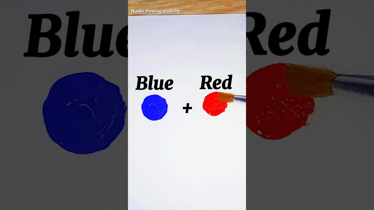 How to make purple colour /colour mixing #art #colors #satisfying #viralvideo #blue #red