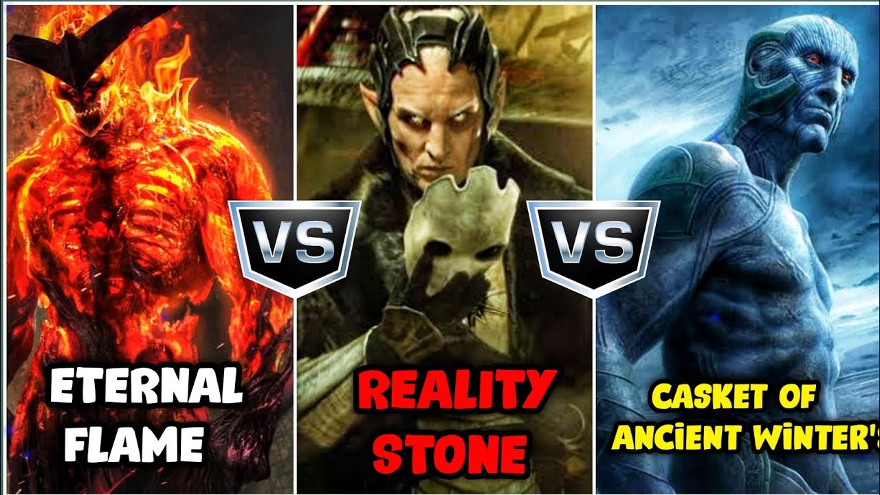 Eternal Flame Surtur vs Frost Gaint Casket of Ancient Winter's vs Malekith with Aether (SUPERBATTLE)