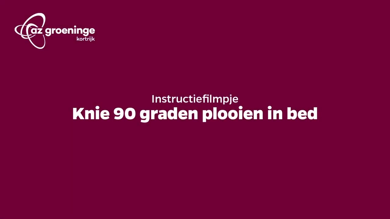 Oefeningen en tips na een knieprothese: je knie 90 graden plooien in bed
