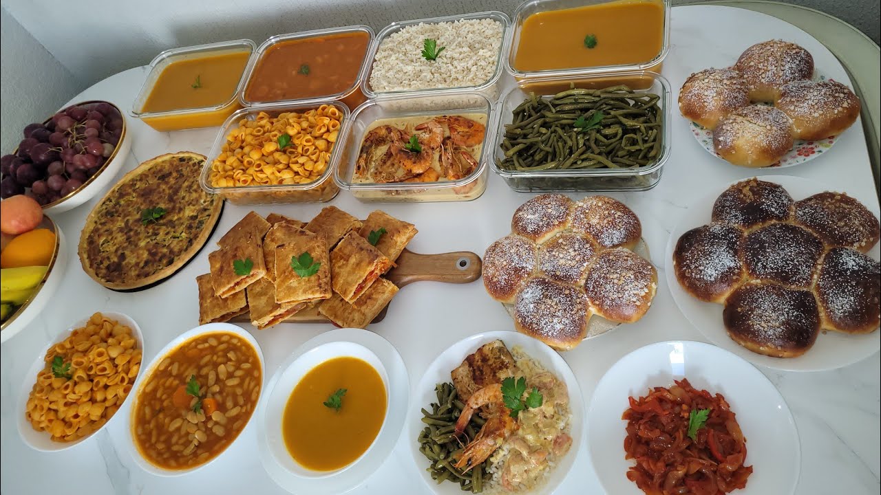 Batch-cooking🍝 6 Repas en 2h30/ Organisation des repas et goûters à 32€ pour 3 prs ( courses Leclerc