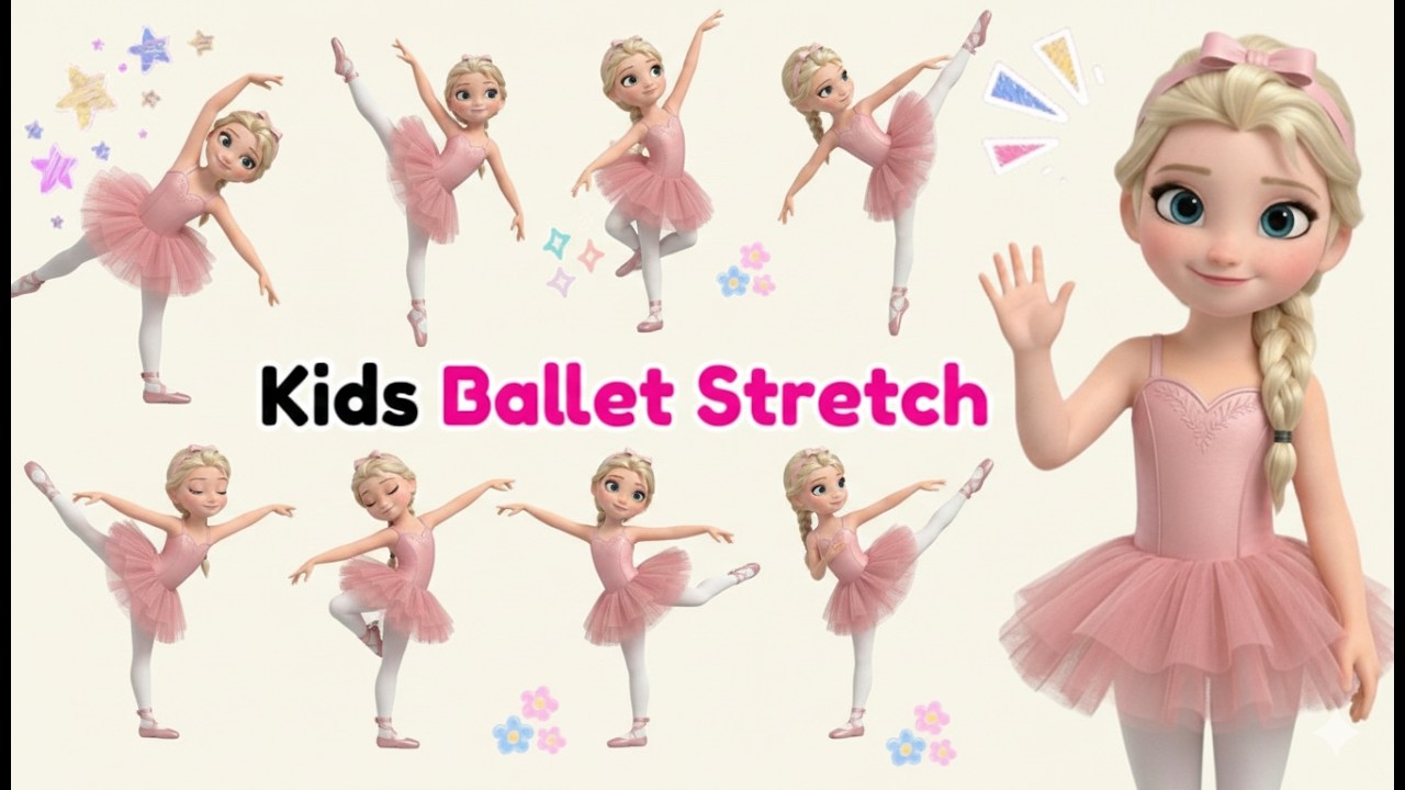 Kids Ballet Yoga ❄️ Frozen Yoga for Kids ❄️ Full Body Flexibility & Strength for Children