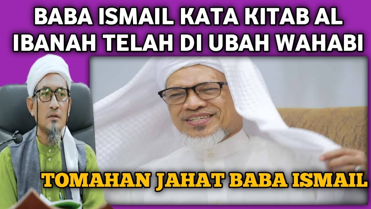 MAULANA FAKHRURRAZI VS BABA ISMAIL SEPANJANG SOAL ISU KITAB AL IBANAH IMAM ABU HASAN AL ASY'ARI