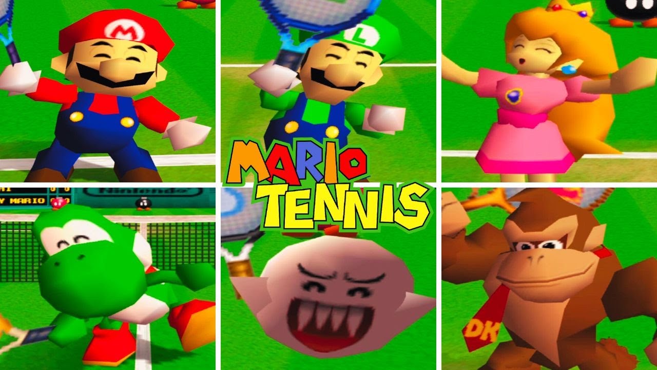 Mario Tennis 64 - All Characters Winning Animation Compilation