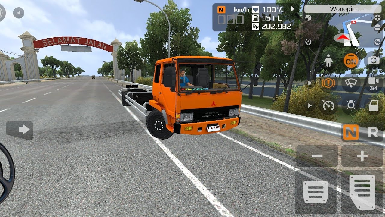 TRUCK FUSO CHASSIS LONG TEST DRIVE | BUS SIMULATOR INDONESIA | BUSSID - GAMEPLAYS