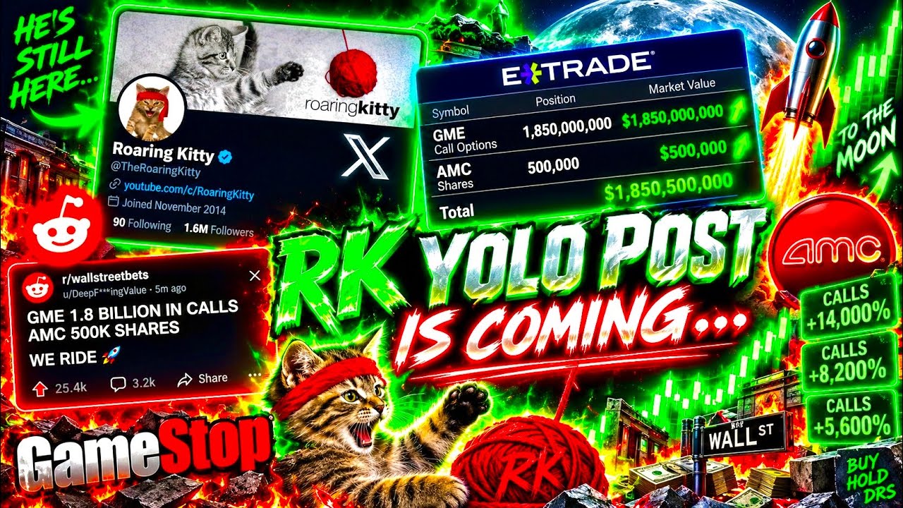 🚨GAMESTOP AMC STOCK - ROARING KITTY ADDS!!!!!!! (+++++)